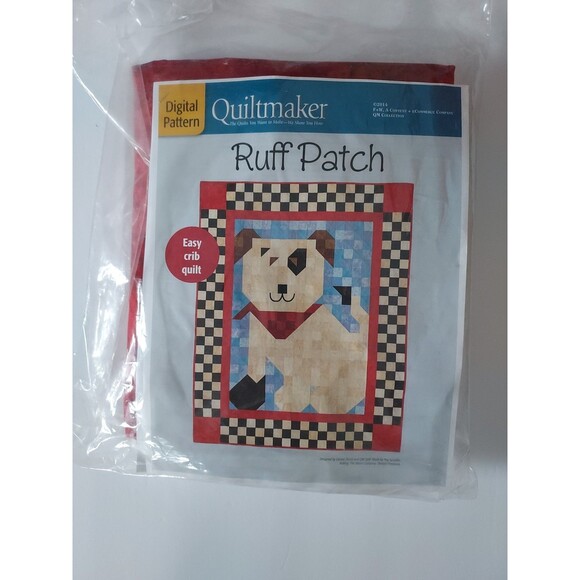 Quiltmaker "Ruff Patch" Dog Pattern and Fabric to Make Throw Or Crib Quilt - Picture 1 of 3
